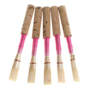 Pack Of 5 Oboe Reeds Reed Pink Strength Medium W/ Plastic Case For Oboe