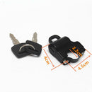Black Motorcycle Helmet Anti-theft Lock Security for Motorcycle 7/8" 22mm
