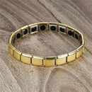 Couple Germanium Titanium Steel Elastic Bracelet Stretch Bracelet Bangle Fo K9C8