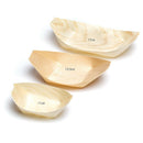 100x wooden boat eco-friendly fingerfood dish disposable counter disposable W4N9