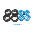 RC 12mm Wheel Hex Hub Rubber Tire Set for WLtoys 144001 124018 124019 RC Car