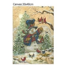 Christmas Snowman 5D DIY Round Diamond Painting Embroidery Kit Cross Stitch