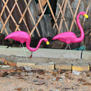 1Pcs Pink Looking Up Plastic Flamingo Yard Garden Lawn Art Ornaments Decor