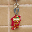 4pcs DIY Full Drill Special Shaped Diamond Painting Christmas Keyring Decor