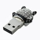 16 GB USB 2.0 Glitter Rhinestone Panda Flash Drive Flash Disk Pen Drive T7B4