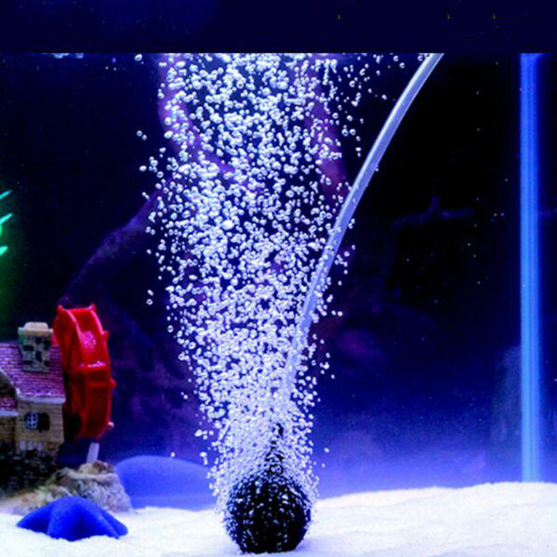 Aquarium bubble airstone aerator fish tank pond pump hydroponics disk diffuser F