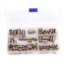 100pcs Zinc Alloy Thread for Wood Insert Nut Flanged Hex Drive Head Nuts A