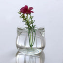 Cat Shaped Glass Vase Hydroponic Plant Flower Vase Terrarium Container Pot  C6Q5
