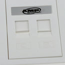 Lovoski Face Plate Wall Socket RJ45/RJ11 Ethernet Single Gang 2 Ports