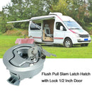 New Flush Pull Slam Latch Hatch with Lock Door for RV Marine Boat Suitable  F6R2