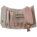 Travel Jewelry Organizer,Portable Leather Jewelry Roll for Travel,Mini Size A3N1