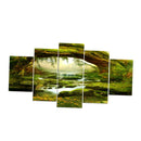 5 Panels HD Modern Art Oil Landscape Painting Canvas Print Wall Picture