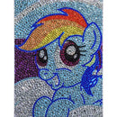 5D DIY Full Drill Special Shaped Diamond Painting Blue Horse Cross Stitch