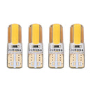 4x T10 194 168 W5W COB 8-SMD SILICA Super Bright LED light Bulb 12V 6500K Yellow