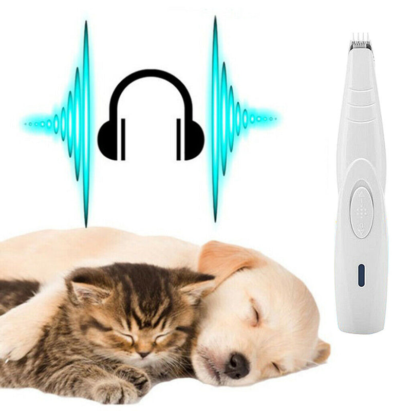 Grooming Clippers Low Nosie USB Rechargable Dog Grooming Kit  White