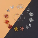 177pcs/Set DIY Halloween Charm Dangle Earrings Making Kit Kidney Earwire Hoo Hn
