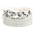 Leopard Long Artificial Leather Bracelet Hot Drilling Multi-Layer Winding F