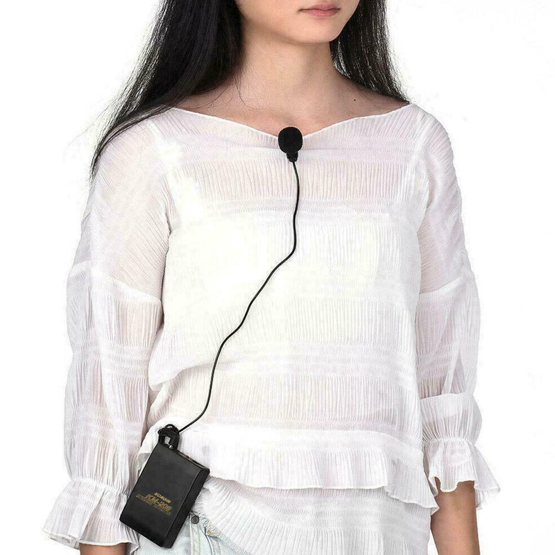 Lavalier Lapel Collar Clip-on FM Wireless Microphone System Mic Amplifier P5L4