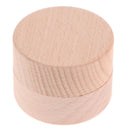 Round Wooden Storage Box Jewelry Organizer Crafts Case Natural Craft Jewelry Hn