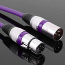 5.9ft DMX Stage DJ Cable  XLR 3Pin Male to Female Connector Wire (Purple)