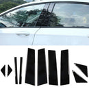 10Pc Mirror Effect Plastic Window Pillar Posts Trims Set for Mazda 3 Axela