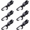 6 Pieces Bache Clip Plastic Tent Snaps with Plastic Carabiners for Camping  S9H6