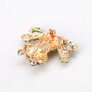 Cartoon Frog Rhinestone Brooch Clothes Lapel Jacket Enamel Badges Ornaments