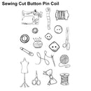Sewing Cut Button Pin Coil Scrapbook Stamp DIY Cutting Die Stencil Craft