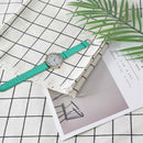 Fashion Women's Diamond Leather Analog Quartz Wrist Watches Color: Green S4Y3