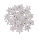 150Pcs Wood Star Shapes Snowflake Wooden Pieces Embellishment Christmas Decors