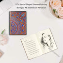 DIY Mandala Special Shaped Diamond Painting 50 Pages A5 Sketchbook Notepad