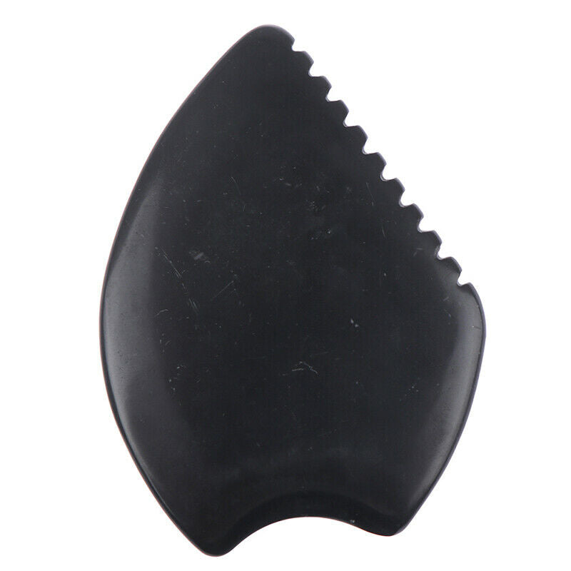 Natural Gua Sha Board Black Buffalo Horn Guasha Healthy Cure Body Massage To Ew
