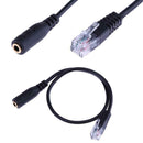 1pc 3.5mm Audio Jack Female to Male RJ9 Plug Adapter Converter Cable