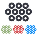 10 Pieces Guitar Strap Block Rubber Safety Strap Lock Washer Gasket Black