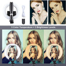 6.3inch With Tripod Stand Live Broadcast USB Selfie LED Ring Lights Phone Holder