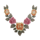diy embroidered floral lace neckline neck collar trim clothes sewing applique LJ