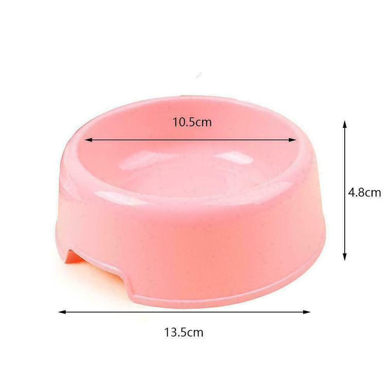 Candy Color Dog Plastic Bowls Cat Food Water Feeder Bowls Pet Feeding Suppl D5N5