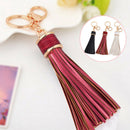 Fashion Leather Long Tassel Car Key Chain Ring Bag Cell Phone Pendant Charm IVI