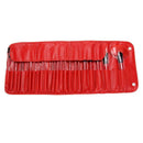 24PCS Wood Professional Brushes Kit Cosmetic Make Up Set with Pouch Bag