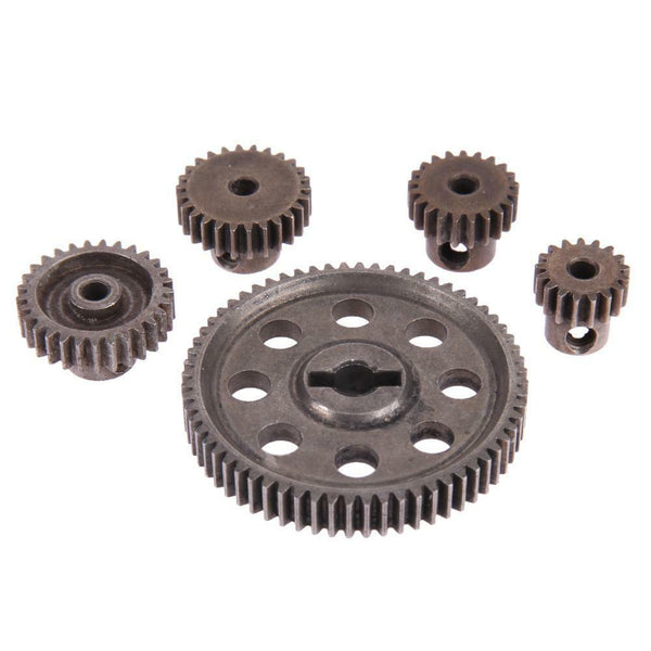 5pcs/Set Differential Main Metal Spur Motor Gear RC Toys Part for HSP Truck