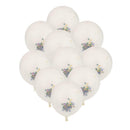 10x Clear Latex Balloons with Colorful Heart Confetti Party Decoration 12in