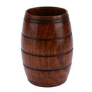 Jujube Wooden Barrel Shaped Beer Mug,Classical Wooden Drinking Cup C3M2