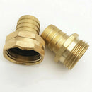 Set 3pcs Brass 3/4 inch Garden Hose Connection Repair Double Male Female Set