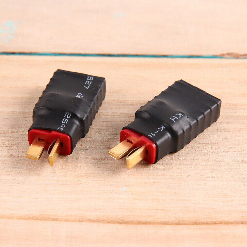 2pcs Wireless Female for Traxxas to T-Plug Deans Style Connector Adapter  A