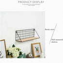 Wall Rack Iron Flower Vase Holder Multi-use Wooden & Iron Wall Sundries Hol