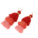 3 Layered Womens Stylish Earrings Bohemian Style Summer Tassel Drop Earring
