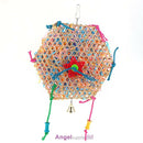 Bell Six Angle Wooden Swing Parrot Bird Toys Bird Cage Accessories