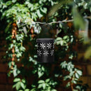 Flower Hollow Solar LED Lamp Portable Light Iron Landscape Courtyard Decor