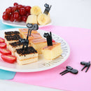 6Pcs black cat fruit fork cute toothpick gadgets kitten dessert decoration f Bj