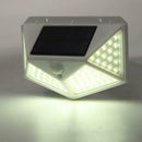 1pc 100LED Four-sided Solar Motion Sensor Wall Light Waterproof Garden Lamp A